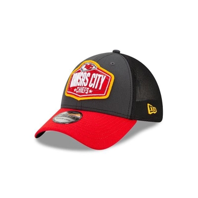 Kansas City Chiefs Gorra | New Era NFL Draft 39thirty Stretch Fit Cap Mexico - Grises